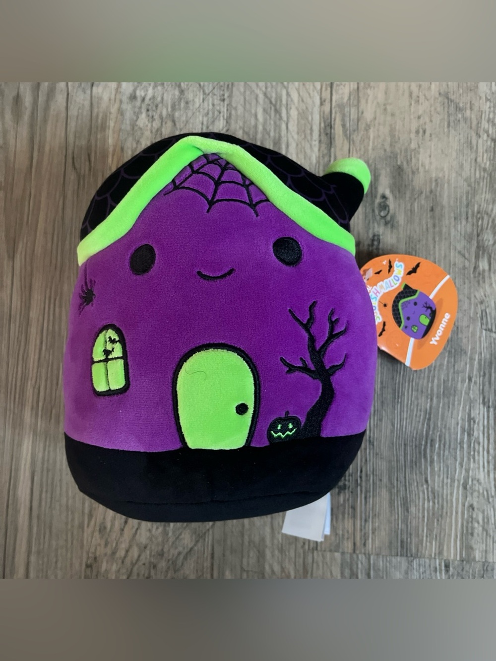 Squishmallows 8" Halloween Yvonne Purple Haunted House Plushie - NWT